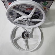 เวฟ125R ล้อแม็ก WAVE125R WAVE100S 2005 5 ก้าน 1.40/1.60x17 หน้าดิสหลังดั้ม สีขาว ***5 ก้าน***QTT100