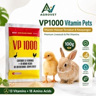 VP1000 Vitamin Pets Water Soluble Poweder Contains 13 Vitamins + 18 Amino Acids As Nutritional Suppl