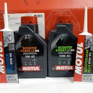 * MOTUL SCOOTER POWER LE MB 5W40 1L & EXPERT LE MB 10W40 4T MOTOR OIL & SCOOTER GEAR PLUS 80W-90 120