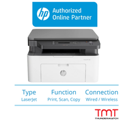 HP Laserjet MFP 136A / 136W Printer | Print Scan Copy | 20ppm | 1200x1200 DPI | 3Y Warranty GDT