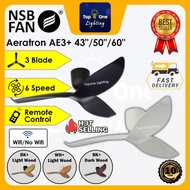 NSB Aeratron AE3+ WIFI 50" DC Motor 3 blade with remote designer fan kipas angin siling fan 家用风扇whit