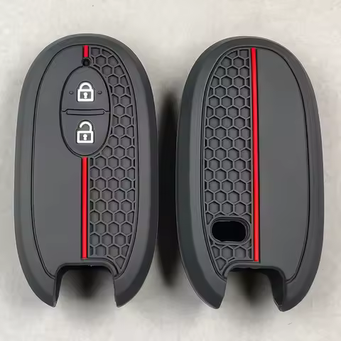 Silicone 2 Buttons Car Key Case Cover Shell Fob For Suzuki Palette Solio MR Wagon Hustler Alto Lapin
