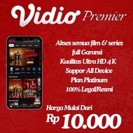 VIDIO PLATINUM PREMIER 1 BULAN SHARING NON EFL BERGARANSI