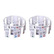 (QCMY) 2X Piano Keyboard Stickers Grand/Electric Piano 61 Keys Stave Notation Note Strip Label Symbo