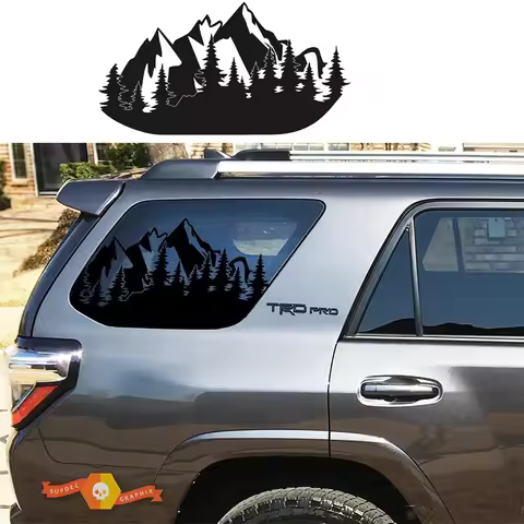 Car Side Window Mountain Deep Forest Off road Decoration Sticker Cover Sticker FOR 4RUNNER External