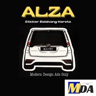 (PERODUA - ALZA) Sticker of Car Backside, Sticker Belakang Perodua Alza ,Custom No. Plat, Color.-- [