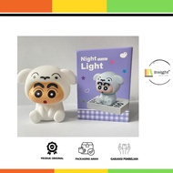 Vinyl Shin Chan Soft Lamp Creative Desktop Decoration Night Light 3 Tier Adjustable Clap Lamp.