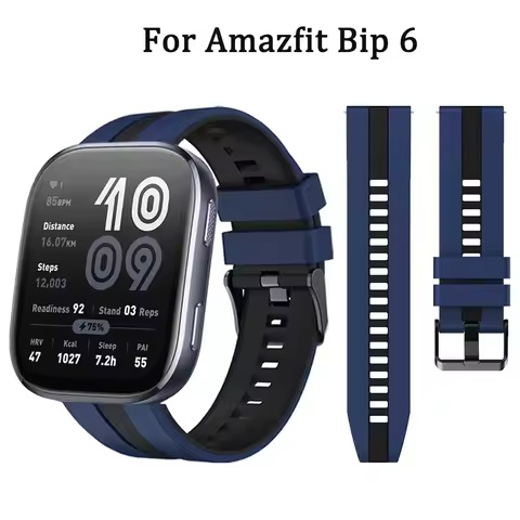 22mm Watch Strap for Amazfit Bip 6 Band Silicone Bracelet for Amazfit Bip6 Wristband for Amazfit Bip