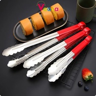 VOOVA Stainless Steel Kitchen Tongs | BBQ Fry Steak Bread | Anti-Scald