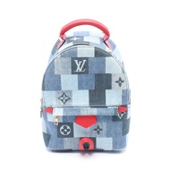【二手】LOUIS VUITTONPalm Springs 迷你雙肩包 Monogram Denim M45043 帆布皮革 Palm Springs 迷你雙肩包
