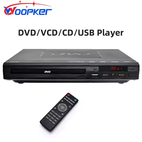 Woopker DVD-225 Player Multi Region Digital TV Disc Player Support DVD CD MP3 MP4 VCD USB Home Theat