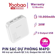 [CHÍNH HÃNG] Pin sạc dự phòng Yoobao M4PD 10000mAh sạc nhanh 20W QC3.0 - Hàng chính hãng Yoobao- Bảo