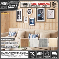 WALLPAPER MOTIF KAYU 3D (FREE ONGKIR) Wallpaper Foam 3d Motif Kayu 70x77 Wallpaper Dinding Kayu Aest