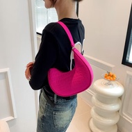 Trendy y2k colored felt shoulder and handbag