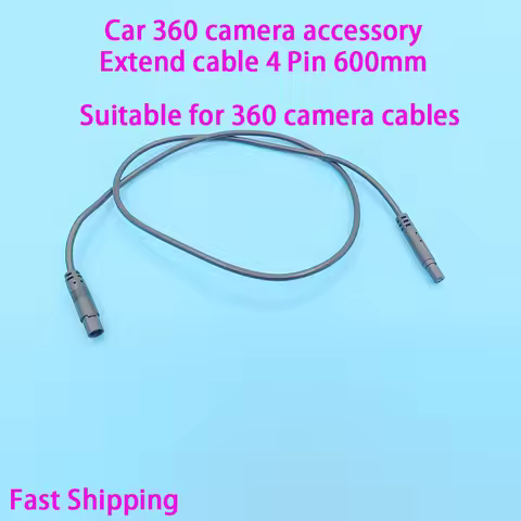 Auto Parts cable 360 camera Extend cable 4 Pin plug length 1.96ft (600mm) Suitable for 360 panoramic