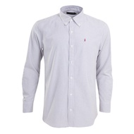 ELLE HOMME เชิ้ตคอปก แขนยาว  สาปเบิ้ล มีกระดุมปก ลายริ้ว ทรงสมาร์ท มีให้เลือก 2 สีรุ่น - W8B681