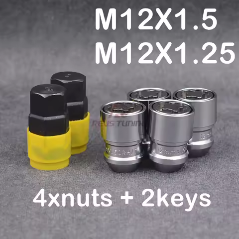 36mm M12x1.5 M12x1.25 Security Anti Theft Steel Special Key Car Locking Wheel Lug Nuts Lock Nut