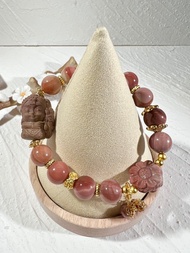 阿拉善 腮紅 乾估玫瑰 手珠 手鍊 串珠 女財神扎基拉姆同款訂製