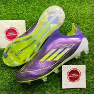 (COD AVAILABLE) F50 ELITE LACELESS PURPLE GREEN FG FOOTBALL SHOES