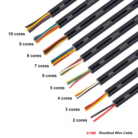 Sheathed Wire Cable Tinned Copper 28 26 24 22 20 18 AWG 2 3 4 5 6 7 8 10 Core PVC Electronic Speaker