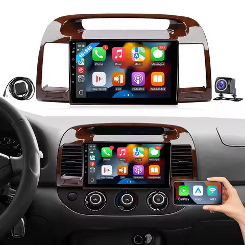 8 Core 4+64G Android Car Radio for Toyota Camry 2002-2006 Wireless Carplay Android Auto, 9 Inch Touc