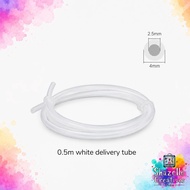 0.5m White Delivery Tube – Flexible Telfon tube for 3D Printer