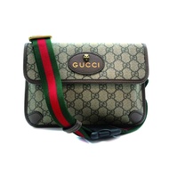 GUCCI GG Supreme 帆布腰包/斜背包 (493930-咖)