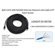 RJ45 CAT6 50M ROUND Ethernet Network LAN Cable UTP Patch Router