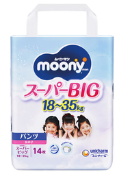 Moony - (原箱) Moony 尤妮佳暢透系列拉拉褲 女 XXXL 加加加大 14片 x 6包(平行進口)