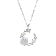 Female Elegant Necklace Wholesale Design Sweet Sterling Silver s999 Necklace Premium Camellia Clavic