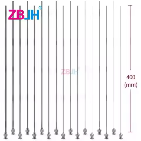 5Pc 400mm Cannula Length Dispensing Needle (8G,10G,11G,12G,26G Optional) Blunt Tip All Metal Glue Di