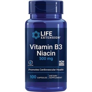 Life Extension, Vitamin B3 Niacin, 500 mg, 100 Capsules