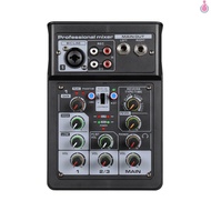 3 Channel Audio Mixer BT Digital Stereo Sound Board Console System DSP Scene Effect with Track Record Soundcard OTG Function XLR RCA Input for DJ Studio Live Streaming [Tpe1]