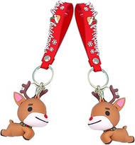 VALICLUD 2pcs Christmas Keychain Car Key Chain Car Key Holder Keychains for Car Keys Christmas Goodie Bag Stuffers Housewarming Keychain Gift Bag Supplies Pvc Xmas Bag Ornament Key Supply