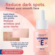 Vitamin E baby Face Serum วิตามิน อี เบบี้ เฟช เซรั่ม เชรั่มบ่ารุงผิวหน้า สูตรผิวกระจ่างใส 30ml (สูต