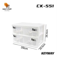 Keyway Multi-Purpose Drawer Box 2 Levels 4 Compartments Strong And Durable Model CK- 551 552 554 555