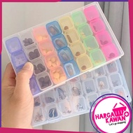 Box 28 Sekat Bening warnawarni box manik manik mute serbaguna
