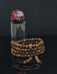 海南種植綠奇楠 108粒 6mm 沉香手鍊 ( HKA2308 )