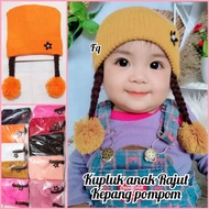 Children's KNITTED BEANIE - GIRLS' BEANIE HAT - BABY GIRL
