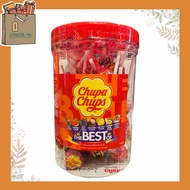 Chupa Chups Best Of Classic Tongue painter Fruit Lollipops อมยิ้ม จูปาจุ๊บ กลิ่นผลไม้ รสโคล่า สตรอเบอร์รี่ ช็อกโกแลต วานิลลา ส้ม แอปเปิ้ล ลูกอม ราคาส่ง ราคาถูก