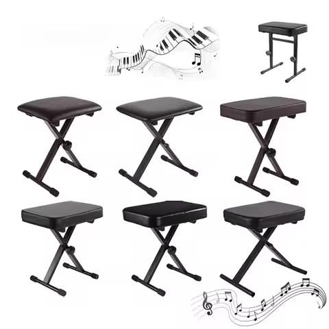 Instrument Playing Stool X-shaped Foldable Universal Piano Stool, Thickened and Stable Stool