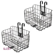 Qingjias Mountain bike basket, folding bike basket, front and rear hanging basket, spring-loaded bike basket