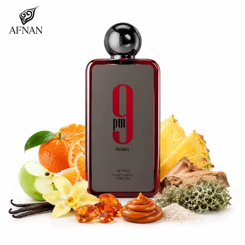 AFNAN 9PM Rebel Eau De Parfum 3.4 Fl. Oz / 100ml for Unisex Long Lasting Luxury Arabian Perfume Spra