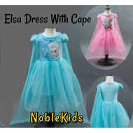 Frozen Dress With Cape And Accessories For Kids(Dress, Accessories,Wig)