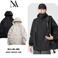 Men's and Women's WindJacket 2 Layers Waterproof Windproof Umbrella Long Sleeve Multi-Zip AUTINS STO