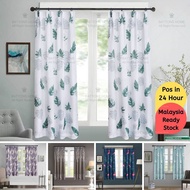 Hook Type Modern Langsir Curtain Semi Blackout Langsir Pintu Door Curtain Tirai Tingkap ready stodk