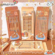 MARIER 8Pcs HB Pencil, Capybara Graffiti/Painting Drawing Pencil, Durable Stationery With Rubber Hea