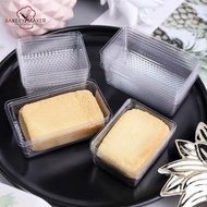 Plastic Tray Pineapple Cookies Cheese Tart 50 Pieces Clear Gold Cookie 4 Sizes Food Storage Containe