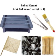 Satay Grill Package / Satay Grill Bamboo Fan / Satay Skewer / Brush Stamp