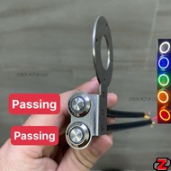 Pat 2 Công tắc Kim loại 12mm Zone9x trên Ghi đông có LED chống nước hàn sẵn dây